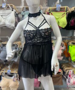 Vestido lencero collar