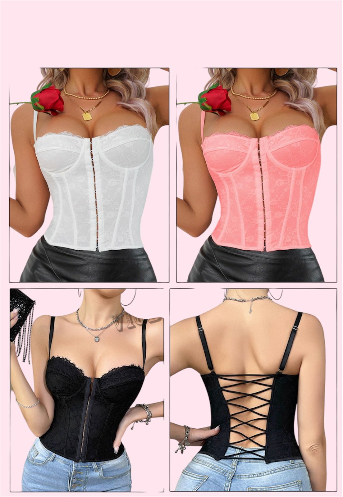 Corset prendido adelante MX-09613