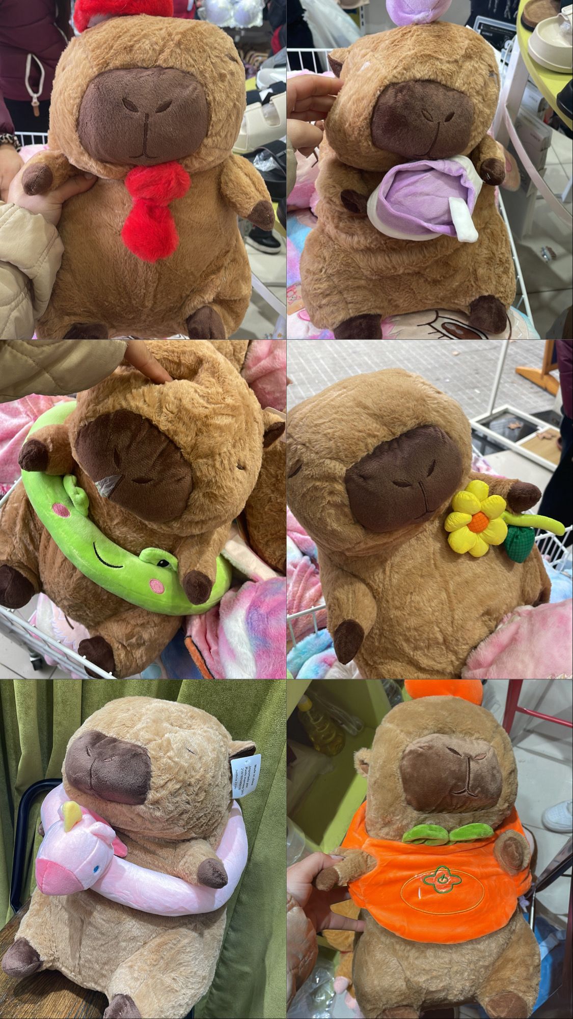 Peluche de capibara con manta
