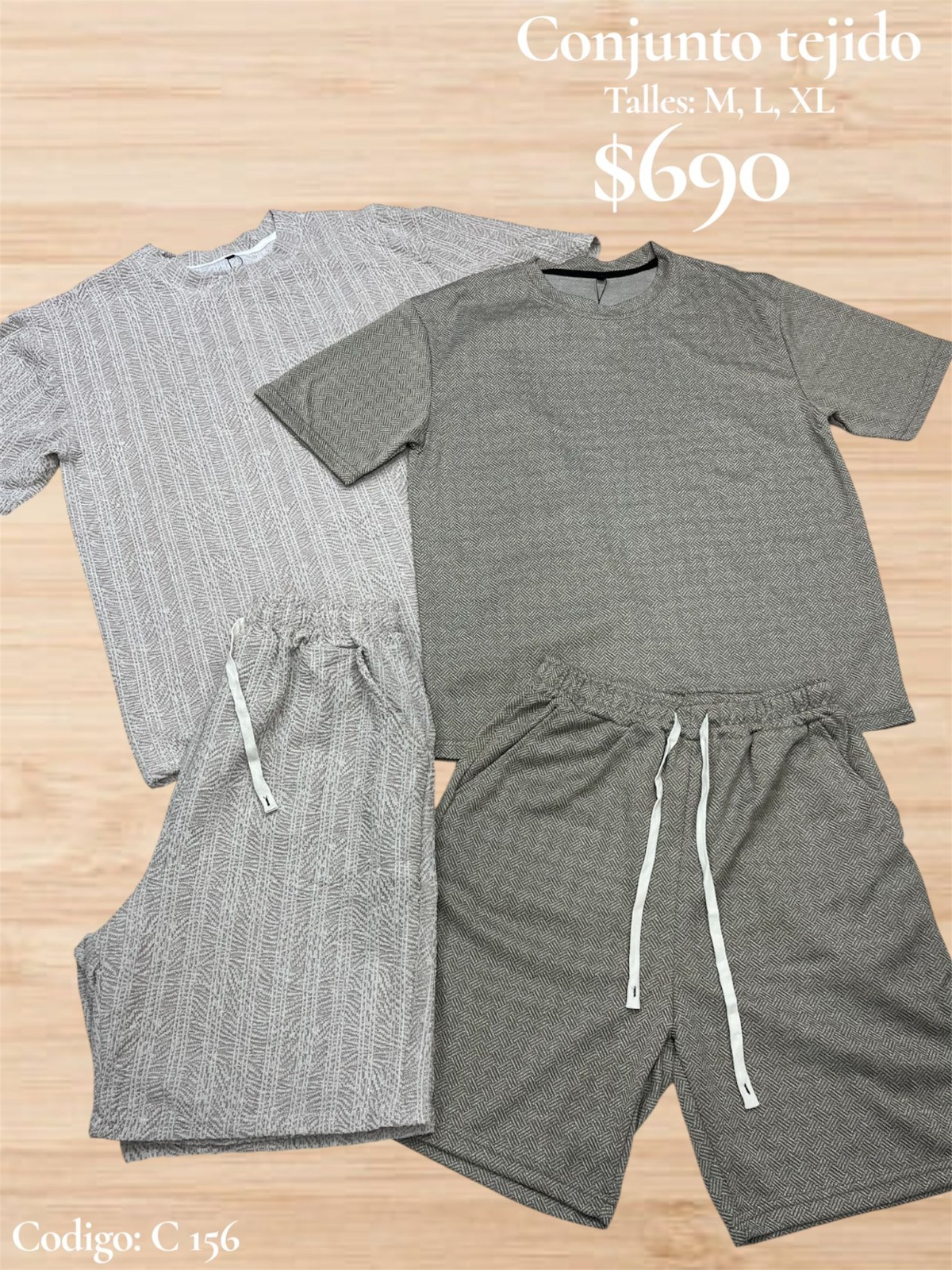 Conjunto tejido de hombre