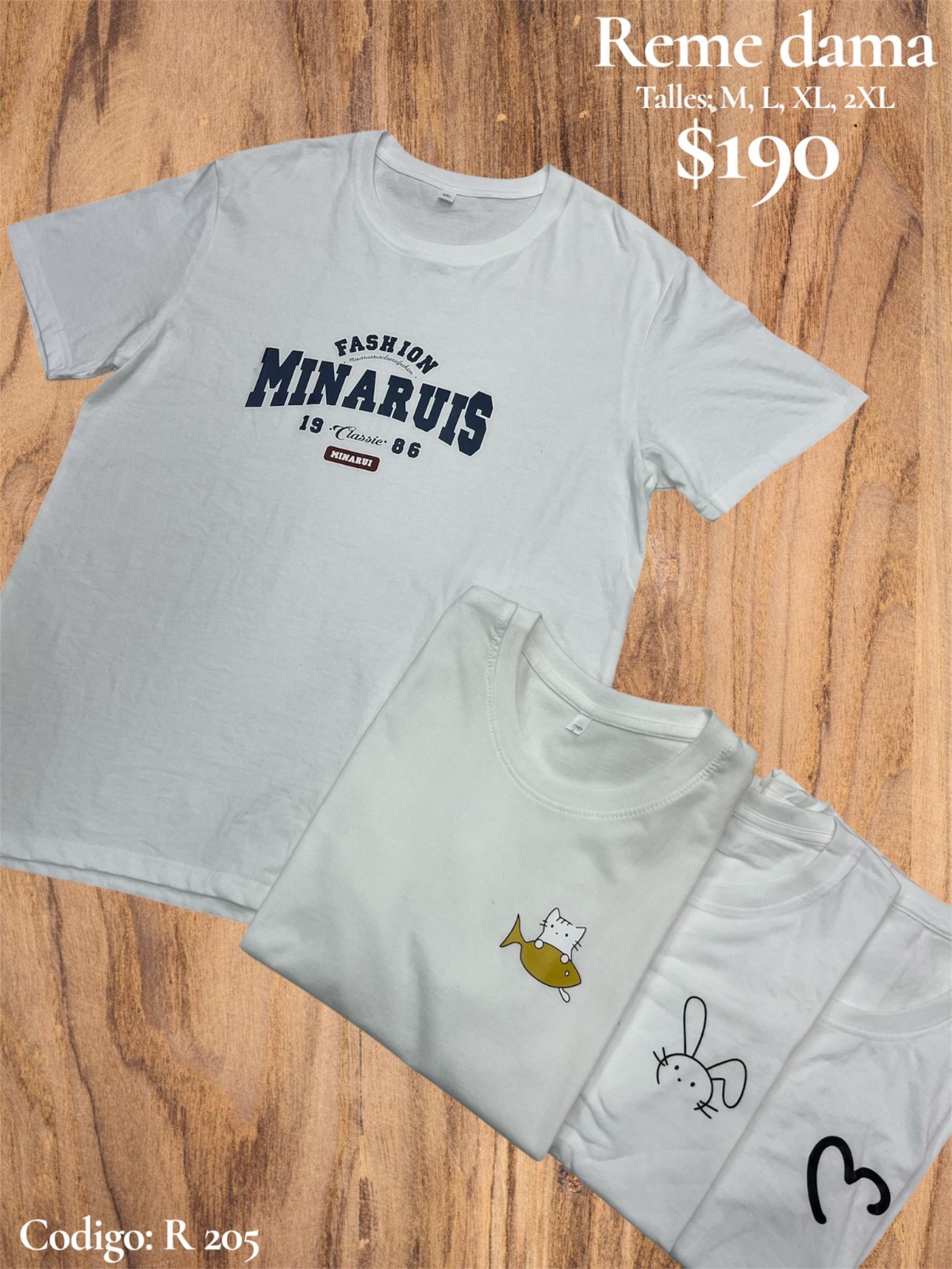 Remera estampada dama R 205