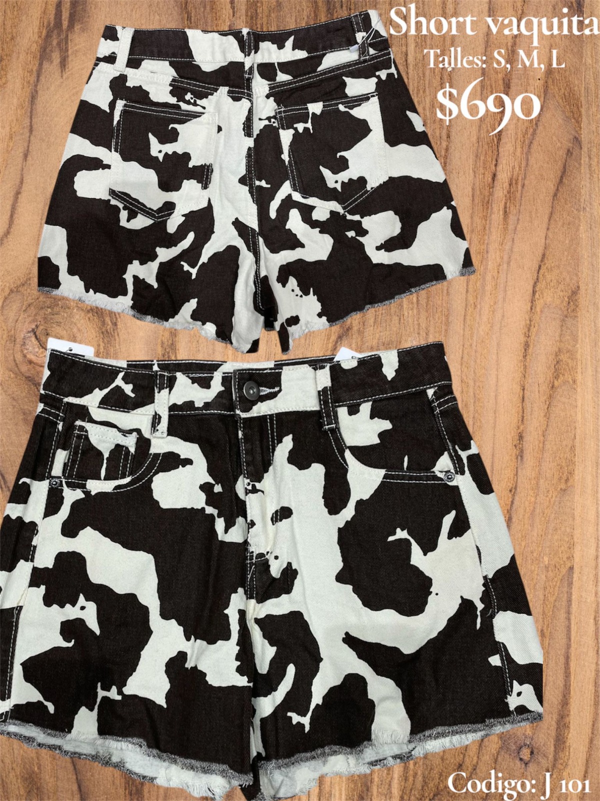 Short vaquita dama J101