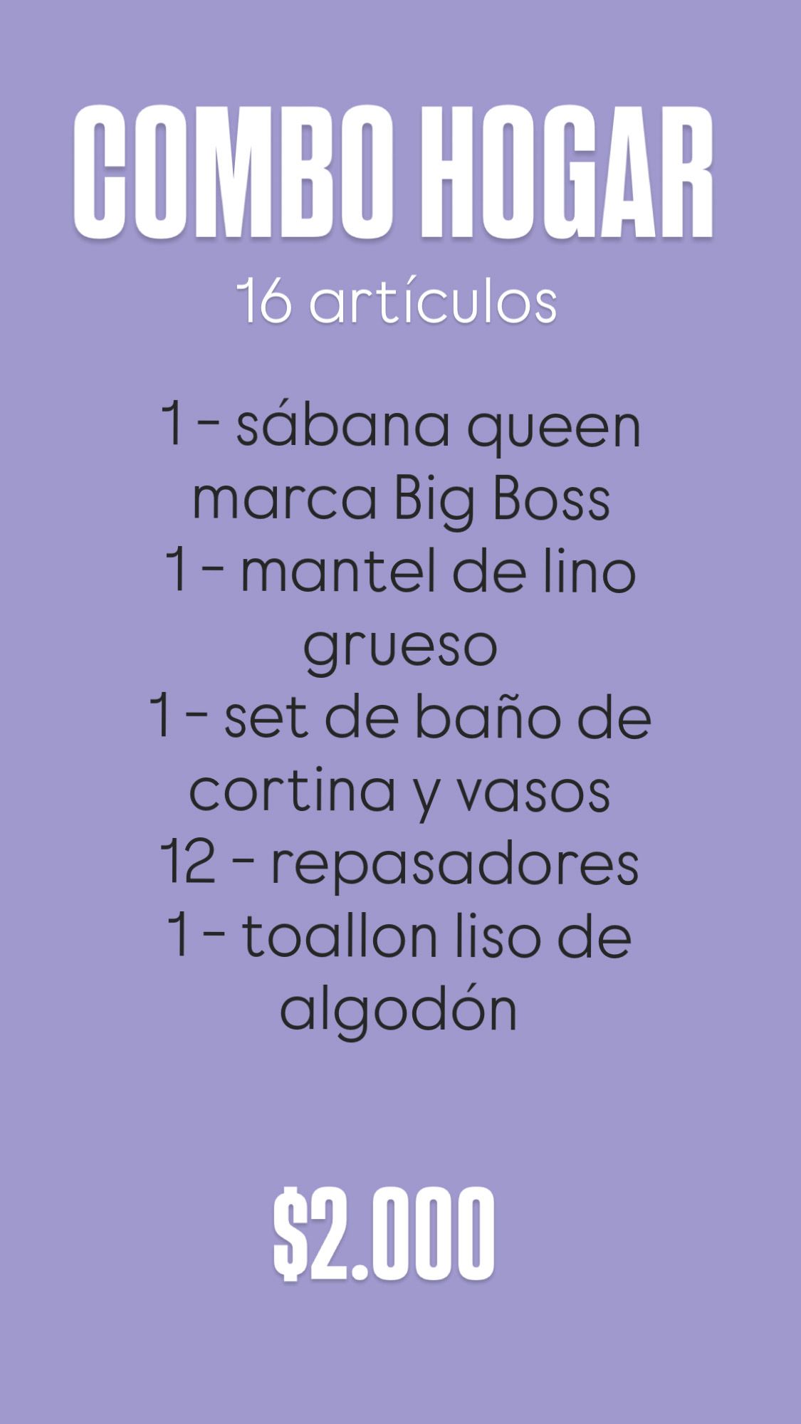 Combo hogar