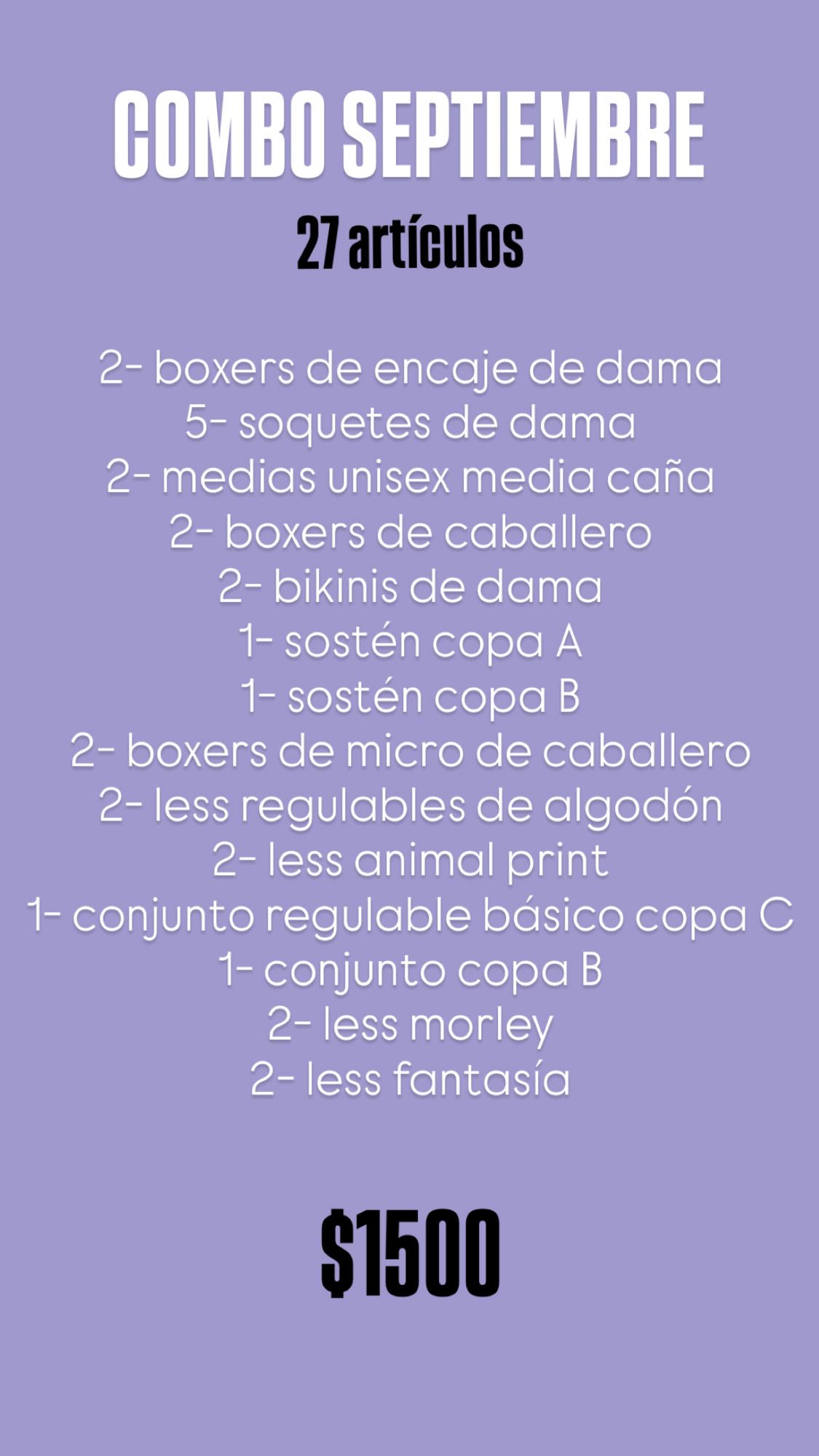 Combo Septiembre
