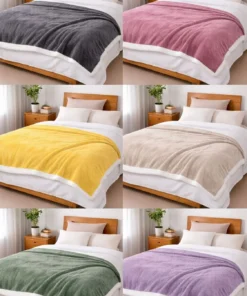 Mantas lisas corderito 2P