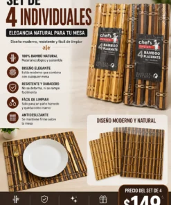 Set Individuales de Bamboo