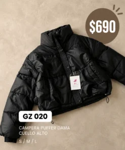 Campera puffer cuerina