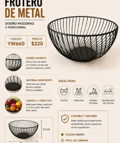 Frutero de metal