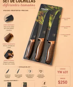 Set x3 cuchillos